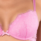 Push-up con coppe imbottite, lunette estraibili e ferretto in pizzo - PR24