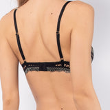 Reggiseno a triangolo non imbottito e senza ferretto in pizzo geometrico - RS20