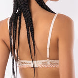 Push-up con coppe imbottite, lunette estraibili e ferretto in pizzo geometrico - RS24