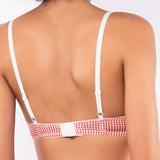 Reggiseno triangolo non imbottito e senza ferretto in microfibra vichy - VH20