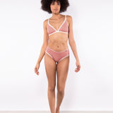 Reggiseno triangolo non imbottito e senza ferretto in microfibra vichy - VH20