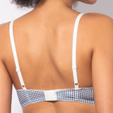 Reggiseno triangolo non imbottito e senza ferretto in microfibra vichy - VH20
