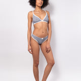 Reggiseno triangolo non imbottito e senza ferretto in microfibra vichy - VH20