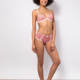 Reggiseno a triangolo con coppe imbottite e senza ferretto in microfibra vichy – VH21