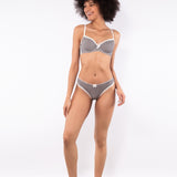 Reggiseno francese con ferretto in microfibra vichy - VH22