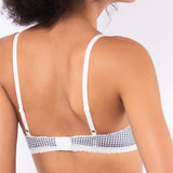 Reggiseno con coppe graduate e senza ferretto in microfibra vichy - VH23