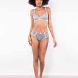 Reggiseno con coppe graduate e senza ferretto in microfibra vichy - VH23