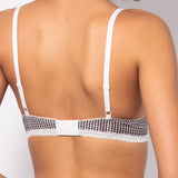 Push-up con coppe imbottite, lunette estraibili e ferretto in microfibra vichy - VH24