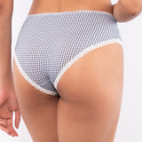 Slip alto in microfibra vichy - DENIM - VH30