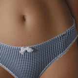 Slip in microfibra vichy - DENIM - VH31