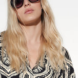 Blusa in viscosa con maniche lunghe e stampa damascata - VARIANTE UNICA - BL16