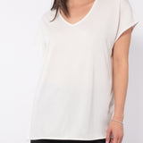 Blusa in tessuto soft touch con scollo profondo – BL80
