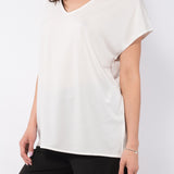 Blusa in tessuto soft touch con scollo profondo – BL80