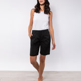 Bermuda in cotone elasticizzato - NERO - BR46