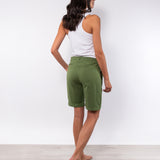 Bermuda in cotone elasticizzato - VERDE - BR46