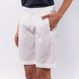 Bermuda in cotone elasticizzato - MILK - BR46