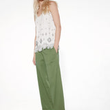 Pantaloni lunghi ampi in cotone elasticizzato - PA47