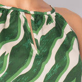 Top in viscosa satin con cut-out e stampa zebrata - TP75