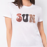 T-shirt in cotone con paillettes – TS01