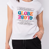 T-shirt in cotone con stampa e strass multicolor - VARIANTE UNICA - TS03