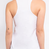 Canotta in cotone stretch con scritta e strass – TS06