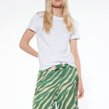 T-shirt in cotone stretch con stampa in rilievo – TS09