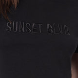T-shirt in cotone stretch con stampa in rilievo - NERO - TS09
