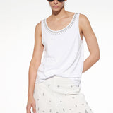 Canotta con strass in viscosa e cotone – TS14