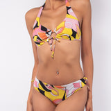 Bikini set a triangolo alto non imbottito e slip con laccetti -  - AB02