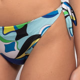 Bikini set a fascia con coppe imbottite estraibili e slip annodato - BLUETTE - AB10