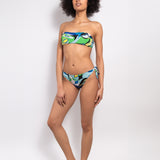 Bikini set a fascia con coppe imbottite estraibili e slip annodato - BLUETTE - AB10
