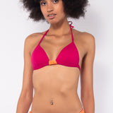 Triangolo bikini con coppe imbottite - CILIEGIA - CB19