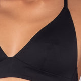 Triangolo bikini alto non imbottito - NERO - CB22