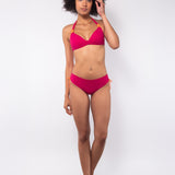 Triangolo bikini con coppe imbottite senza ferretto - CILIEGIA - CB23
