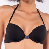 Push-up bikini con coppe imbottite, lunette estraibili e ferretto - NERO - CB24