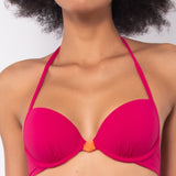 Push-up bikini con coppe imbottite, lunette estraibili e ferretto - CILIEGIA - CB24