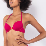 Push-up bikini con coppe imbottite, lunette estraibili e ferretto - CILIEGIA - CB24