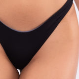 Slip bikini sgambato - NERO - CB59