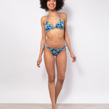 Bikini set a triangolo con coppe imbottite estraibili e slip annodato - BLUETTE - CY00