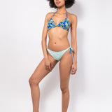 Bikini set a triangolo con coppe imbottite estraibili e slip annodato - BLUETTE - CY00