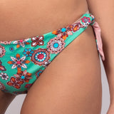 Bikini set triangolo con coppe imbottite estraibili e slip annodato - ACQUA - CY00