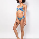 Bikini set push-up con coppe imbottite, lunette estraibili e ferretto e slip con fiocchi removibili - BLUETTE - CY06