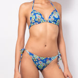 Bikini set a triangolo con coppe imbottite e tanga - BLUETTE - CY09