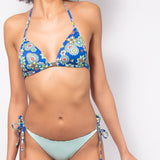 Bikini set a triangolo con coppe imbottite e tanga - BLUETTE - CY09