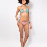 Bikini set a triangolo con coppe imbottite e tanga - ACQUA - CY09