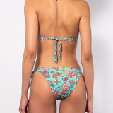 Bikini set a triangolo con coppe imbottite e tanga - ACQUA - CY09