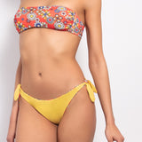 Bikini set fascia con coppe imbottite estraibili e slip annodato - CORALLO - CY10