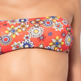 Bikini set fascia con coppe imbottite estraibili e slip annodato - CORALLO - CY10