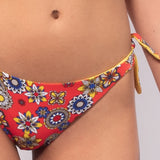 Bikini set fascia con coppe imbottite estraibili e slip annodato - CORALLO - CY10