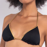 Triangolo bikini con coppe imbottite estraibili - NERO - GD20